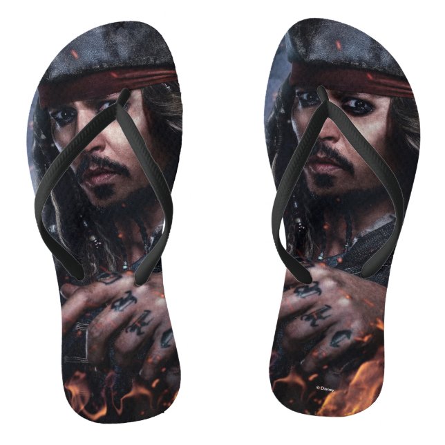 Jack Sparrow - Legendary Pirate Flip Flops (Footbed)