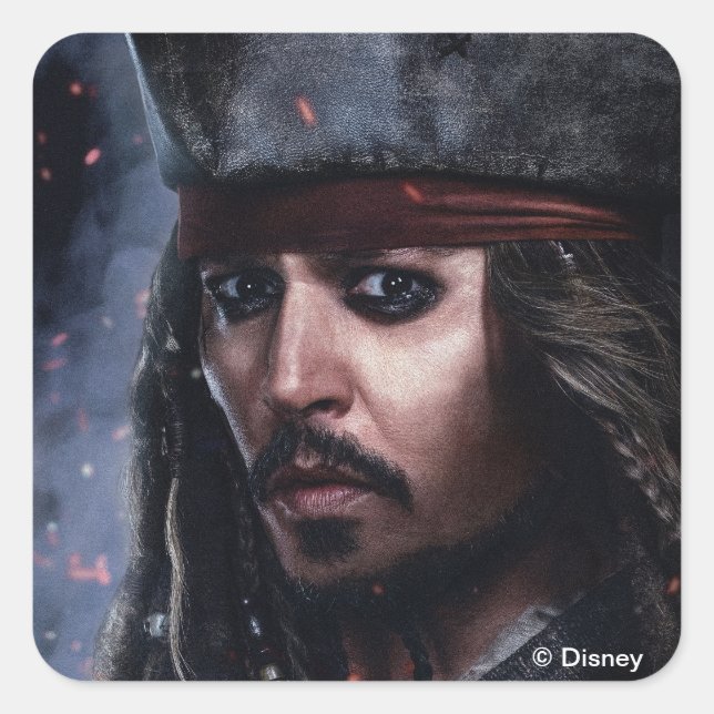 Jack Sparrow - Legendary Pirate Square Sticker (Front)