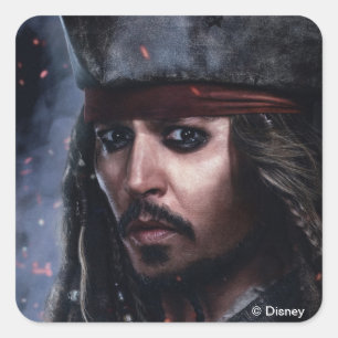 Jack Sparrow - Legendary Pirate Square Sticker