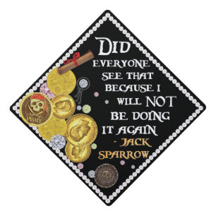 Jack Sparrow Pirate Graduation Cap Topper