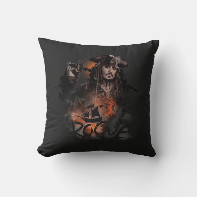 Jack Sparrow - Rogue Throw Pillow (Front)