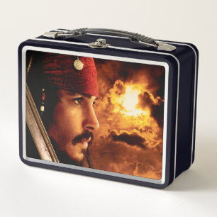Jack Sparrow Side Face Shot Metal Lunch Box