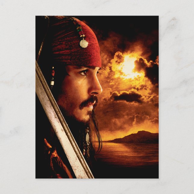 Jack Sparrow Side Face Shot Postcard (Front)