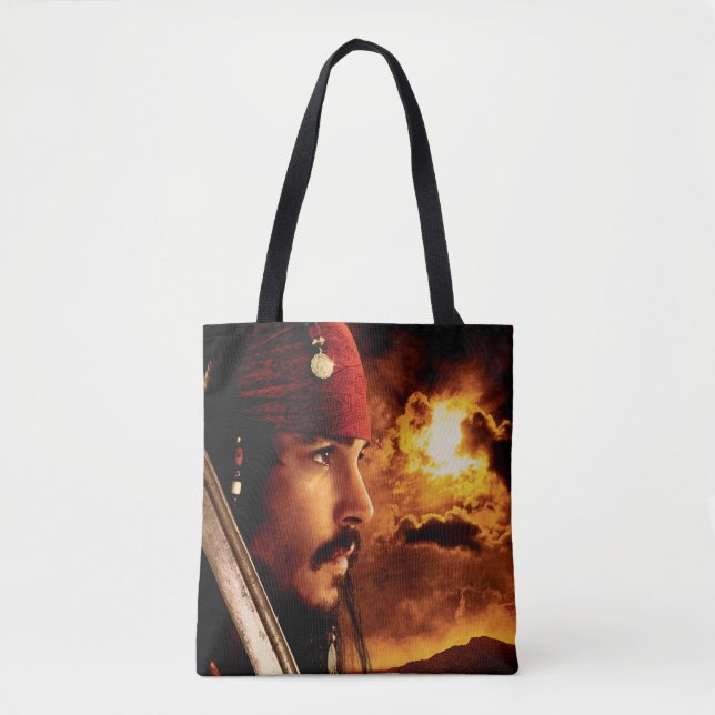 Jack Sparrow Side Face Shot Tote Bag (Front)