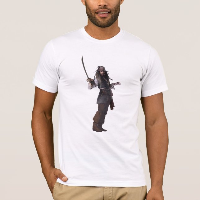 Jack Sparrow Standing with Sword T-Shirt (Front)