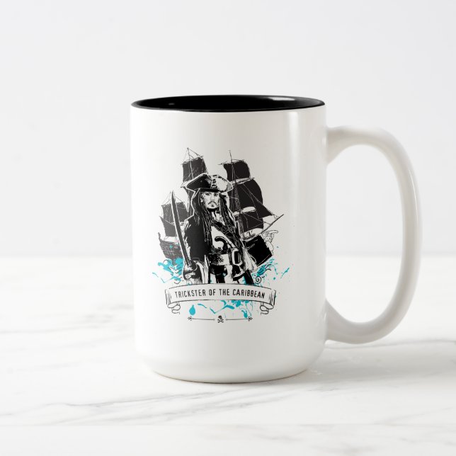 Jack Sparrow - Trickster of the Caribbean Two-Tone Coffee Mug (Right)