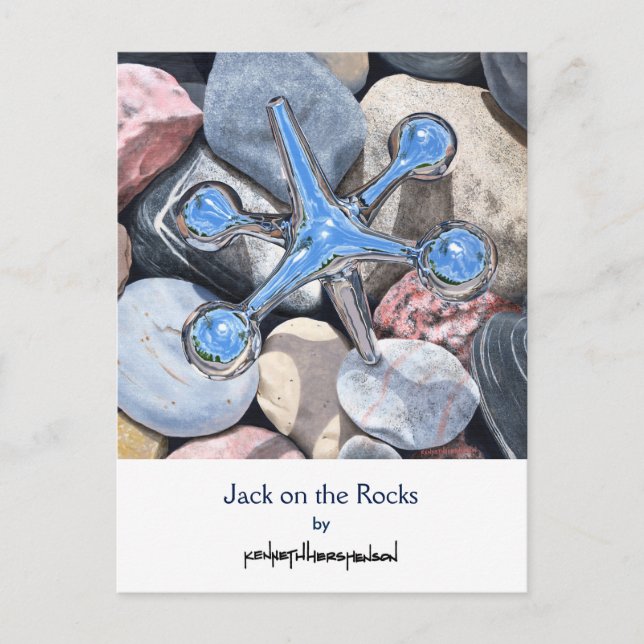 Jack sur les rochers, carte postale (Devant)