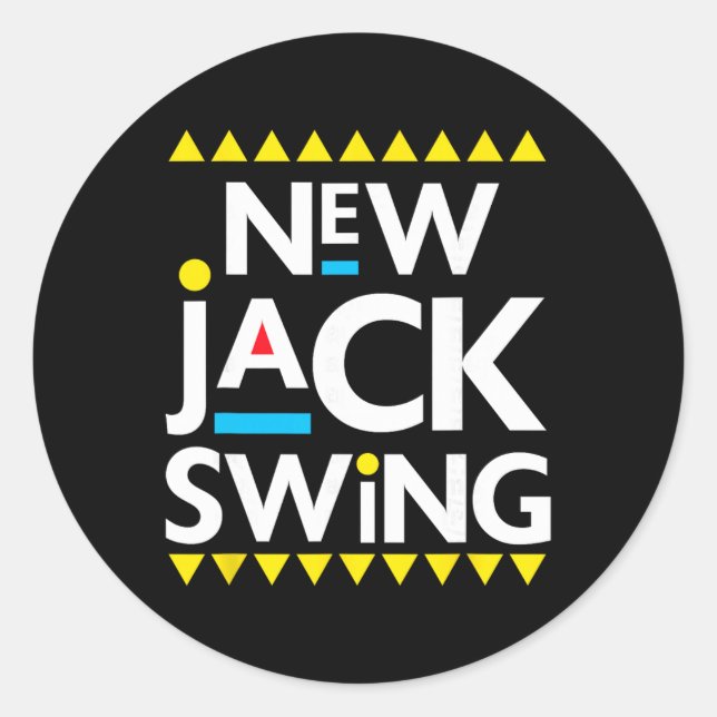 Jack Swing 90s R&amp;b Hip Hop  Classic Round Sticker (Front)