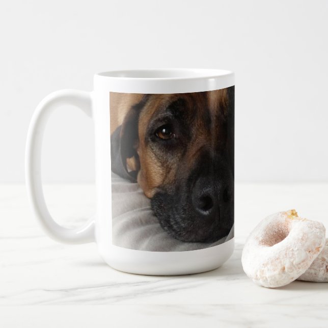 Jack, tasse de café avec l'oeil d'un Ridgeback (Avec donut)