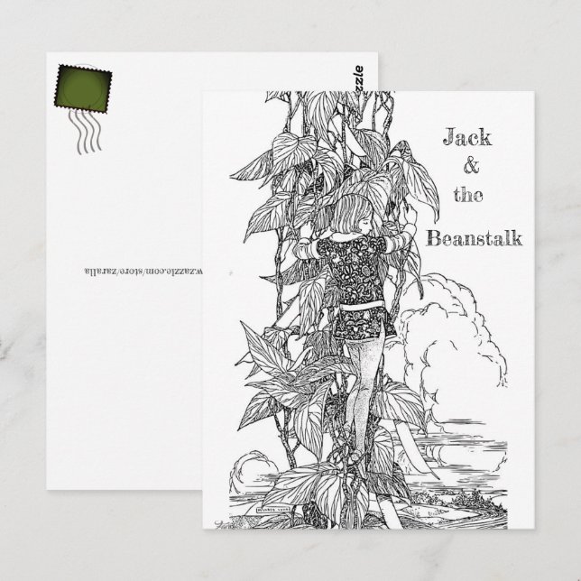 Jack & the Beanstalk Fairytales Paintable©  Postcard (Front/Back)