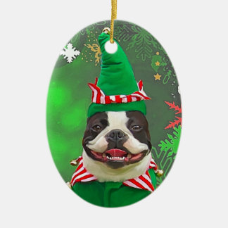 jack the xmas elf ceramic ornament