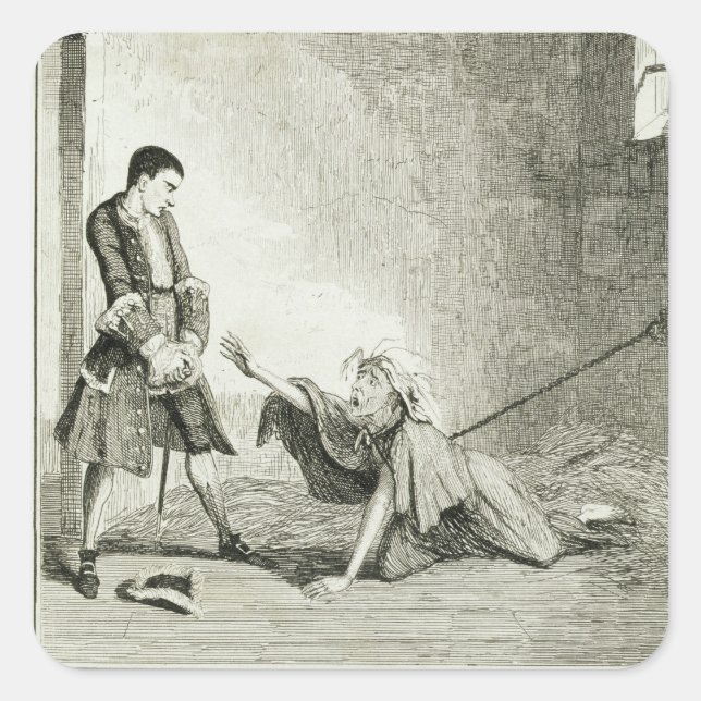 Jack visits his mother in Bethlehem Hospital, Lond Square Sticker (Front)