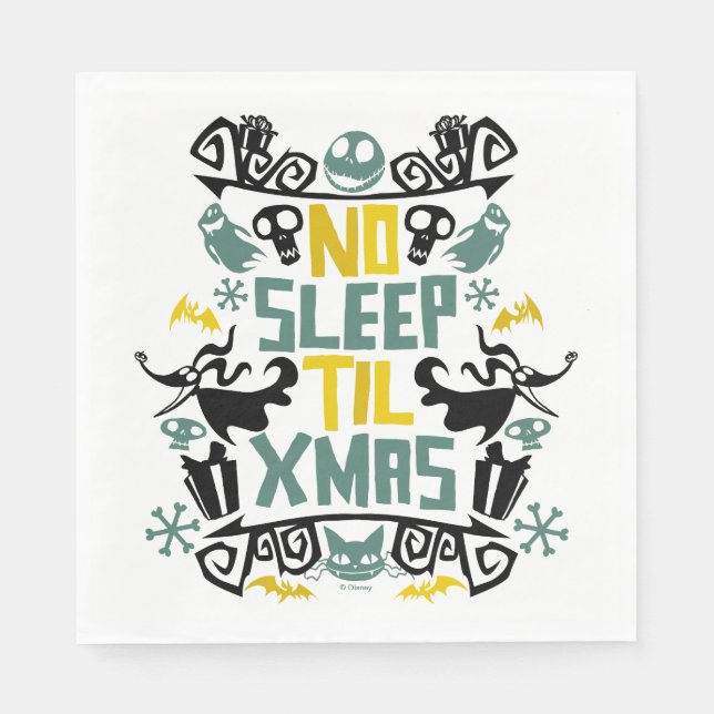 Jack & Zero - No Sleep 'Til Xmas Napkin (Front)