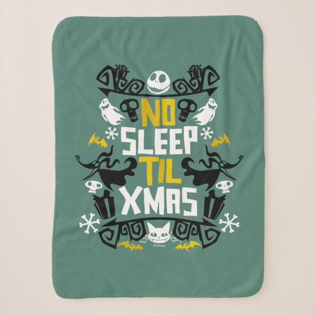 Jack & Zero - No Sleep 'Til Xmas Sherpa Blanket (Front)
