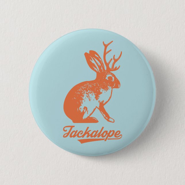Jackalope 缶バッチ 5.7cm 丸型バッジ 2 inch round button (Front)
