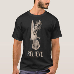 Jackalope BELIEVE Magical Creature Mythological Fa T-Shirt