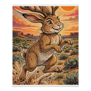 Jackalope Collectable Card Art Poster