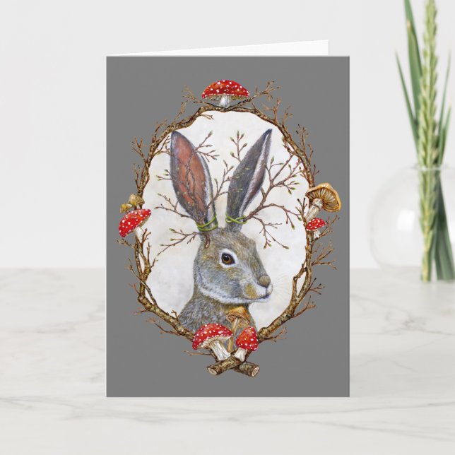 Jackalope dans la carte frontière des bois (Devant)