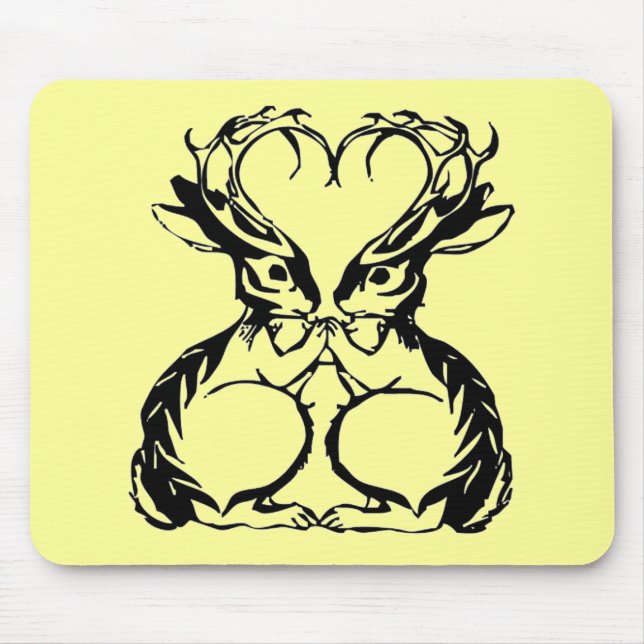 Jackalope Love Mousepad (Front)