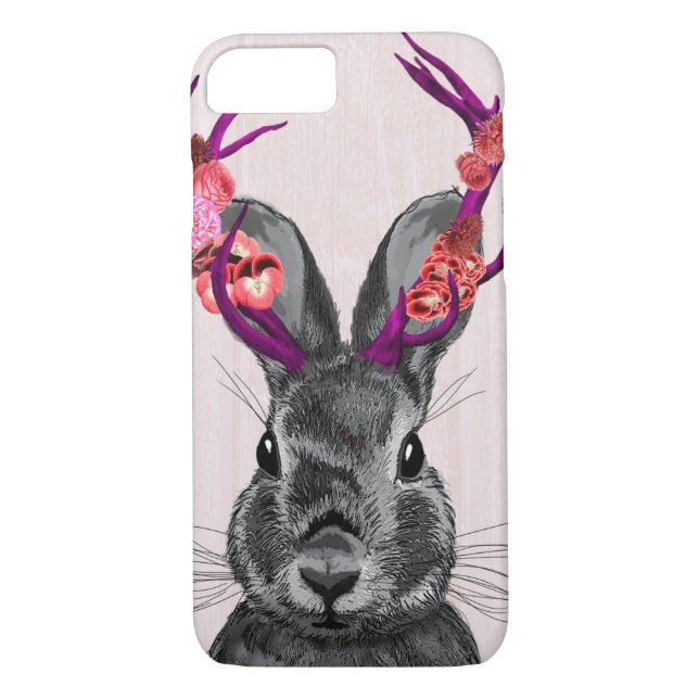 Jackalope with Pink Antlers 2 Case-Mate iPhone Case (Back)