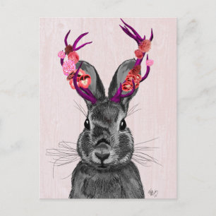 Jackalope with Pink Antlers 2 Postcard