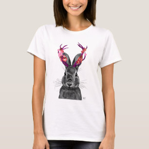 Jackalope with Pink Antlers T-Shirt