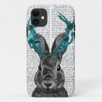 Jackalope with Turquoise Antlers