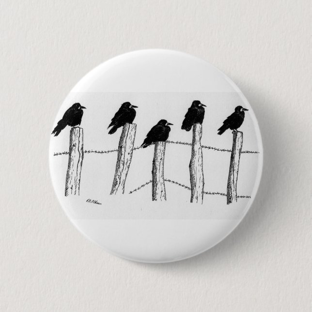Jackdaws 2 Inch Round Button (Front)
