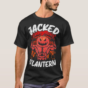 Jacked O Lantern Halloween Weightlifting Muscle Wo T-Shirt