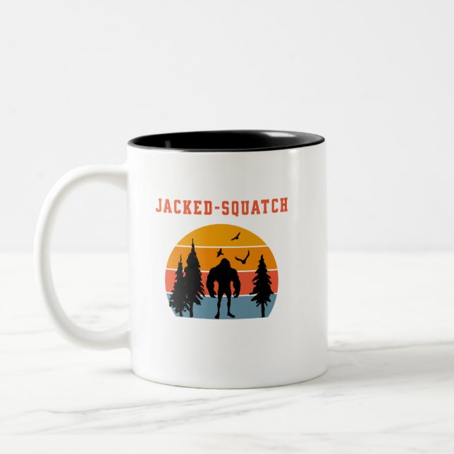 Jacked-Squatch Two-Tone Coffee Mug (Left)