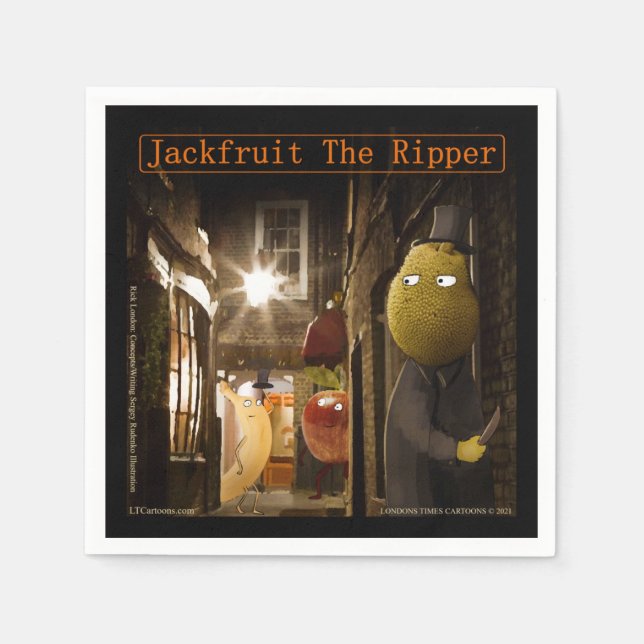Jackfruit The Ripper Funny Rick London Napkin (Front)