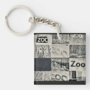 JackHoganArt graphic T shirt Keychain