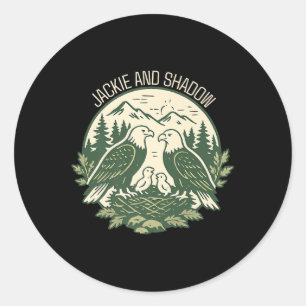 Jackie And Shadow Bald Eagle Vintage Nature Lovers Classic Round Sticker