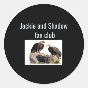 Jackie And Shadow Fan Club Eagles _1  Classic Round Sticker