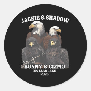 Jackie And Shadow Sunny And Gizmo Big Bear Lake 20 Classic Round Sticker