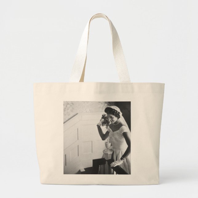 Jackie Kennedy, 1953 Large Tote Bag (Front)