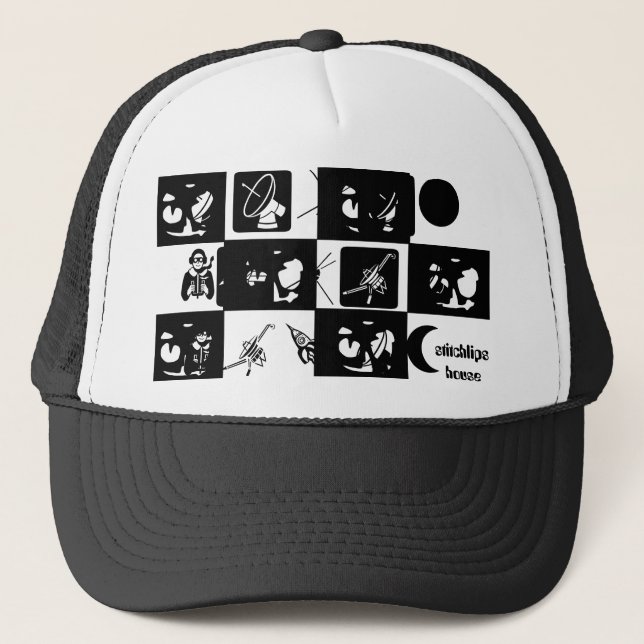 Jackolantern & Aliens design Trucker Hat (Front)