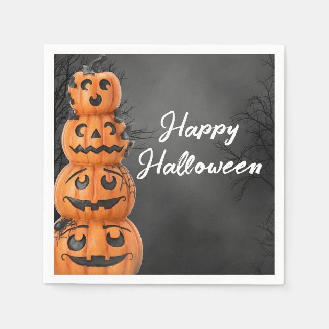 Jackolantern Halloween Party Napkin (Front)