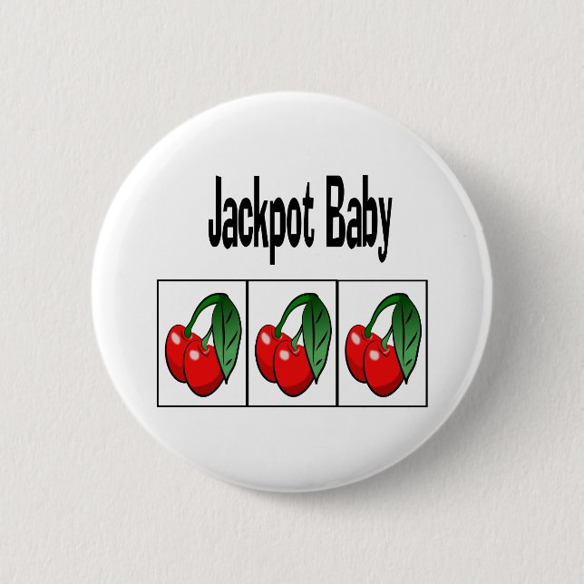 Jackpot Baby 2 Inch Round Button (Front)