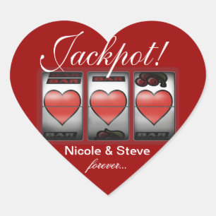 Jackpot Hearts We're Doing It In Vegas Heart Sticker