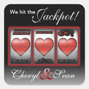 Jackpot Hearts We're Doing It In Vegas Sticker