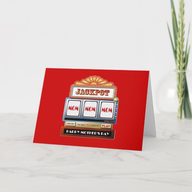 JACKPOT MOM Carte de la Fête des Mères (Devant)