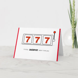 JACKPOT Thank You Card, white envelope included Card