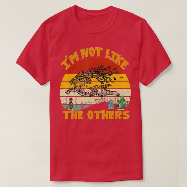 Jackrabbit Lover Cactus Jackalope For Animal Lover T-Shirt (Design Front)
