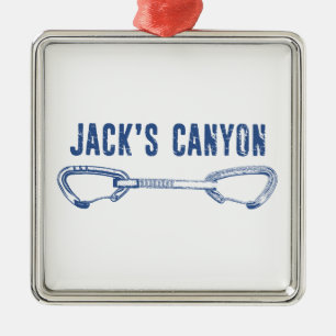 Jack's Canyon Arizona Rock Climbing Quickdraw Metal Ornament
