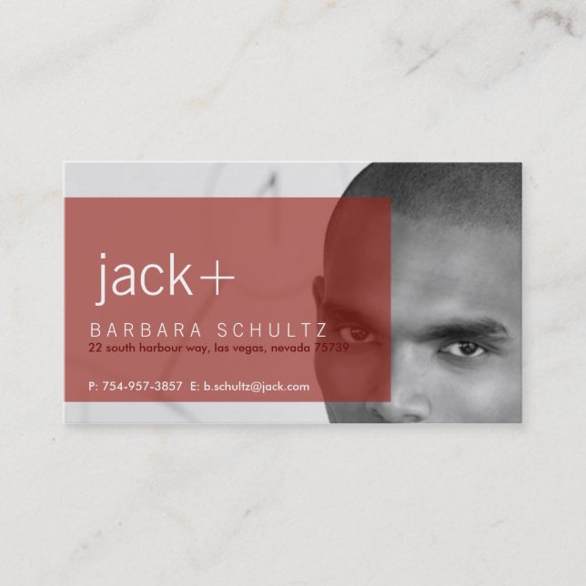 Jack's Face [red] Business Cards (Front)