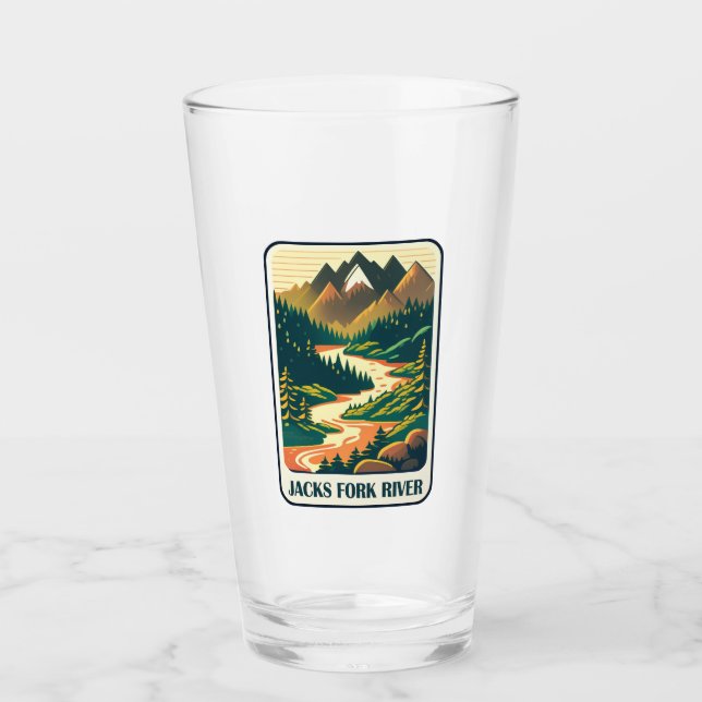 Jacks Fork River Missouri Colours Glass (Front)