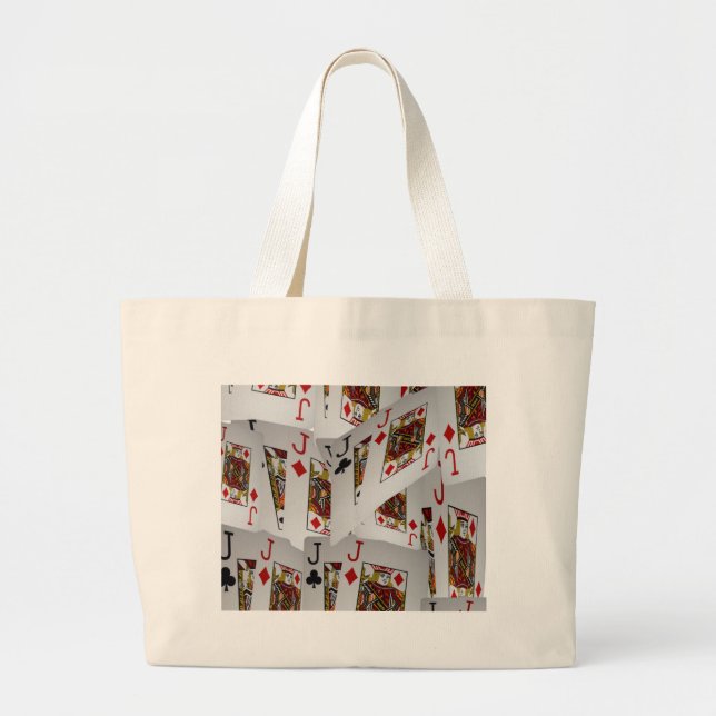 Jacks In A Layered Pattern,_ Large Tote Bag (Front)