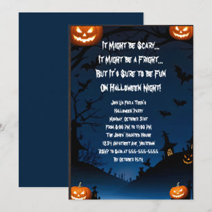 Jacks in the Corners Halloween Party Invitation
