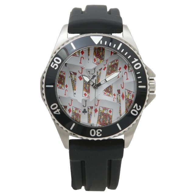 Jacks Poker Cards Pattern, Watch (Front)